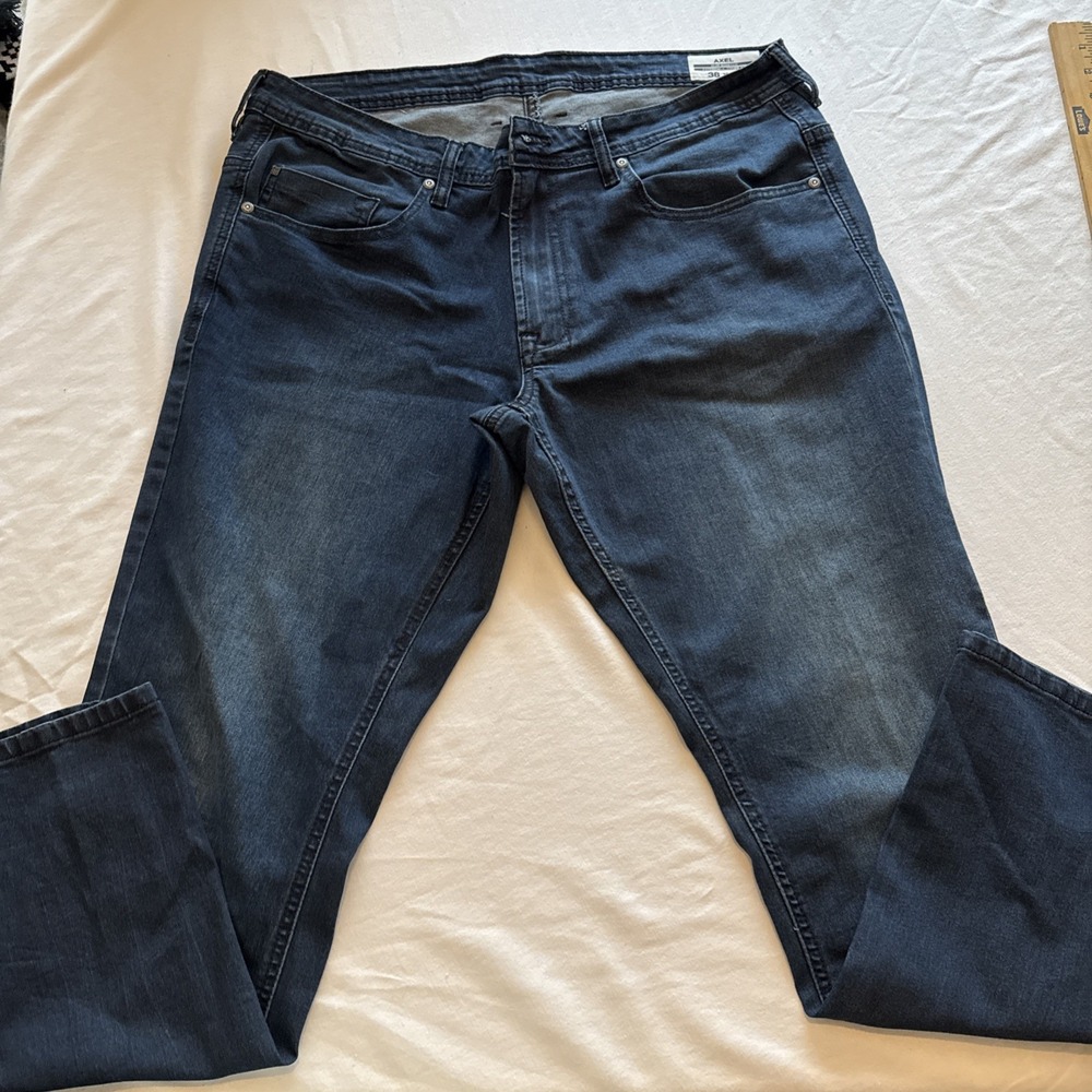 Men's Buffalo David Bitton Axel Denim Jeans Slim Stretch 38 X 32 Med Blue Wash